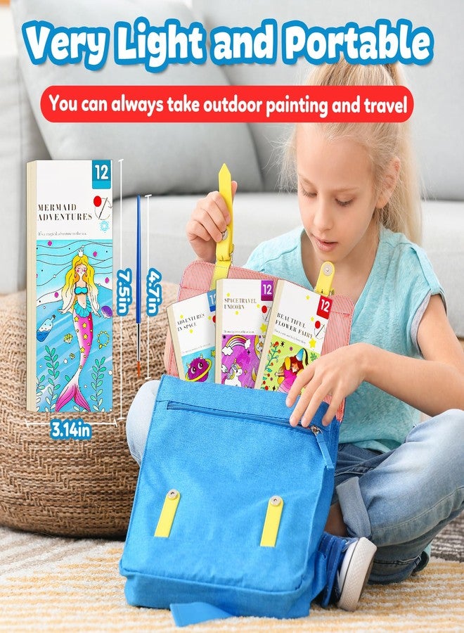 FQKIOMY Water Coloring Book,Paint with Water Books for Kids Ages 3-5,Watercolor Painting Book for Toddlers 4-6,Creative Arts and Crafts & Airplane Travel Essentials for Boys Girls(5 PCS) - Image 3